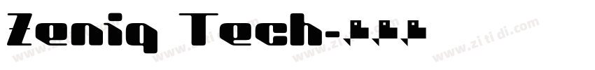 Zeniq Tech字体转换